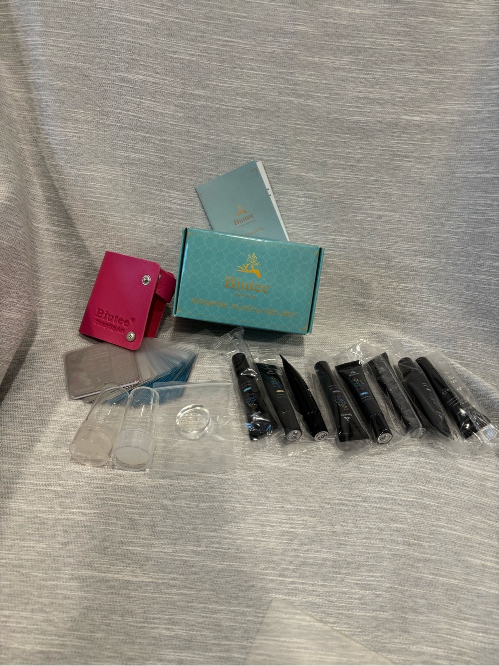 Biance stamping nail art with palettes